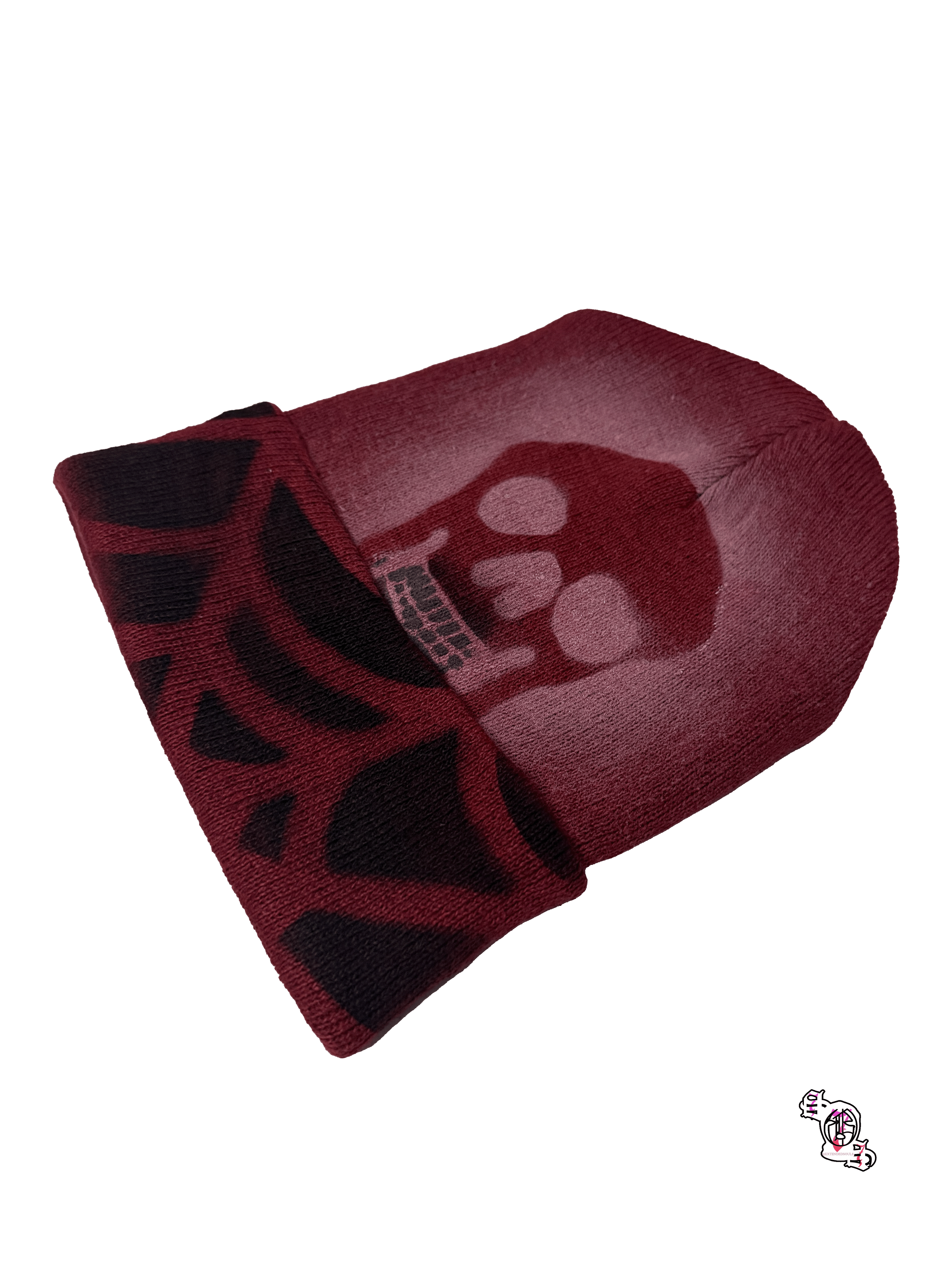 "SOS Webs" Maroon Beanie